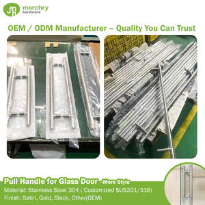 Manija de puerta de césped deslizante para ducha de baño con acabado cromado de acero inoxidable 304 - Product Image 3
