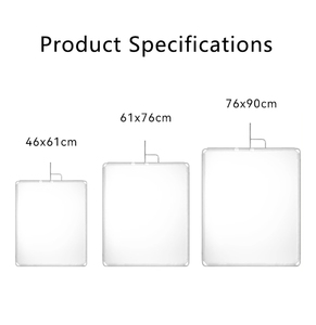 Kit di Illuminazione Fotografica di Alta Qualità del Produttore Bandiera Metallica, Pannello Diffusore <span class=keywords><strong>e</strong></span> Riflettore <span class=keywords><strong>Bianco</strong></span>/<span class=keywords><strong>Nero</strong></span> Attrezzatura da Studio - Product Image 1