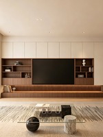 Lemari TV serba aluminium yang dirancang untuk integrasi seluruh rumah, menampilkan ukuran kustom yang mulus, tahan air IPX4 & anti karat