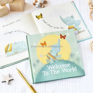 Tablero de papel personalizado con forma de mariposa para bebé, tapa dura, libro de historia para niños y bebés