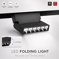 Kit d'éclairage intelligent RGB à rail magnétique modulaire, grille linéaire, dimmable, compatible Matter et Alexa, pour projets hôteliers, commerciaux et de bureaux