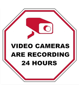 Alumetetal 12X12นิ้ว<span class=keywords><strong>ป้าย</strong></span>จราจรอลูมิเนียมสัญญาณเตือนความปลอดภัยกล้องวงจรปิดเฝ้าระวังไม่มีสัญญาณบุกรุก - Product Image 6