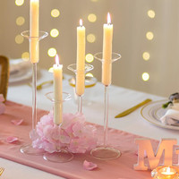 Bobeches en verre pour chandeliers, protège-gouttes de bougie de mariage, anneaux anti-gouttes pour bougies coniques, attrape-cire