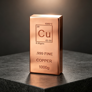 Barra de cobre de 1000 g, 999 de pureza, grado de inversión, barra de cobre sólido. - Product Image 2