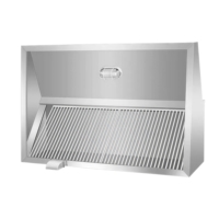Pasokan Langsung Pabrik, Custom Stainless Steel Chimney Range Hood untuk Dapur Hotel Komersial