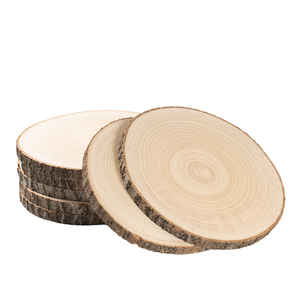 Posavasos Redondos Rústicos de Madera Sin Terminar, Artesanías de Madera Ecológicas Hechas en China para Uso en Mesa y Cajas/Señales de Pared - Product Image 1