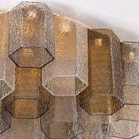 Luz americana moderna de lujo para sala de estar, Hotel, gran banquete, comedor, luces de techo de montaje empotrado de vidrio de gama alta