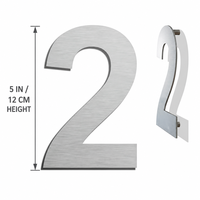 Numéros de maison flottants modernes en acier inoxydable pour extérieur, enseignes d'adresse 3D, numéros de porte en métal pour maison, appartement, bureau, immeuble
