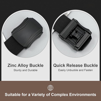 Ceinture tactique légère et anti-coupure en nylon extensible pour hommes, idéale pour la randonnée et la chasse, en sangle de type tactique.