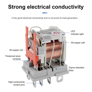 Relé de Alta Calidad YHKJ 220V CA 12V 24V CC HH52P 54P Relé Pequeño MY2NJ con Base de 8 Pines y <span class=keywords><strong>14</strong></span> Pines - Product Image 2