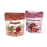 Bolsa holográfica a prueba de olores de 3,5g impresa personalizada Irregular único especial troquelado gomitas resellables comestibles para mascarillas