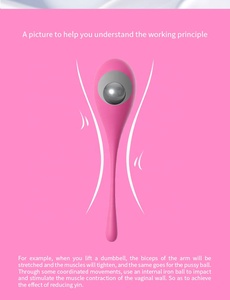 Pelota de ejercicio vaginal de juguete de bienestar íntimo para mujer con cuenta de acero en el interior para entrenamiento del suelo pélvico y placer sensual - Product Image 3