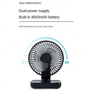 พัดลมมินิแบบพกพา 4000Mah ปรับพัดลมตั้งโต๊ะ 4 ความเร็วลม Mute <span class=keywords><strong>Air</strong></span> Coolers ชาร์จสําหรับ Office โฮมสก์ท็อปสํานักงาน - Product Image 4