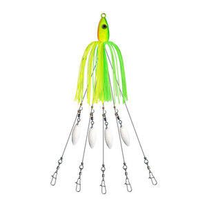 Il gruppo di esche morbide a cinque punte con paillettes del Alabama Fishing Group, dotate di fili in silicone e attrezzatura da pesca con pin. - Product Image 5