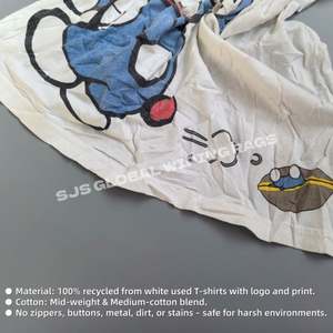 Algodón de Alta Calidad 5 lb. Paños de limpieza blancos impresos para el lugar de trabajo, paños de limpieza de tela blanca para limpiar - Product Image 4