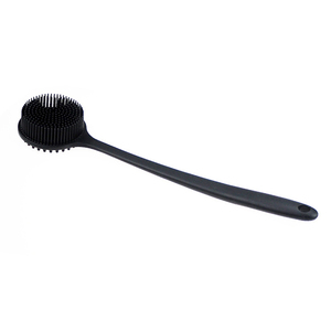 Brosse de bain exfoliante double face en silicone à long manche souple pour le corps, éponge de nettoyage longue pour le bain - Product Image 6