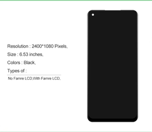 Écran LCD d'origine 6,5 pouces pour Oppo A53 5G, assemblage d'écran tactile LCD, A72 K7X <span class=keywords><strong>Realme</strong></span> V5 Q2, écran complet - Product Image 2