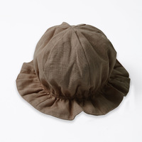 Gorro de Pescador para Bebé, Primavera Otoño, Estilo Princesa, Gorro Delgado para Recién Nacido, Cálido, de Fibra de Algodón, Protección Solar