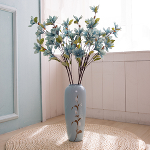 Magnolia de flores artificiales, <span class=keywords><strong>once</strong></span> cabezas, venta al por mayor, Mesa para el hogar, decoración de boda, Magnolia de una sola rama - Product Image 1