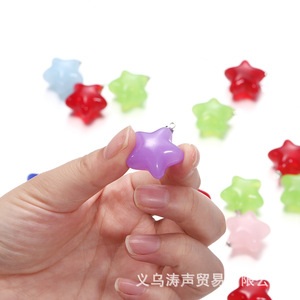 จี้อะคริลิคทรงดาวหลากสี ขนาด 20 มม. สำหรับทำเครื่องประดับ DIY เช่น สร้อยคอ ต่างหู และตกแต่งเคสมือถือ - Product Image 1