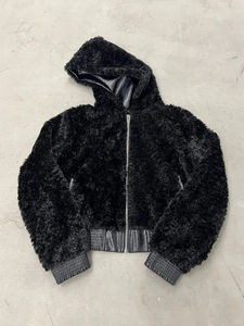 YUCHEN уличная одежда на заказ с графическим рисунком, Высококачественная толстовка из искусственного меха с вышивкой, Двусторонняя куртка на молнии для мужчин - Product Image 4