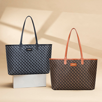 Sac à bandoulière de grande capacité pour femmes européennes et américaines Sac fourre-tout de luxe en PU de créateur de mode en deux pièces Fermeture à glissière