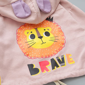 Vêtements pour bébés en gros : Blousons à capuche unis, Manteaux en satin rose pour filles - Product Image 5