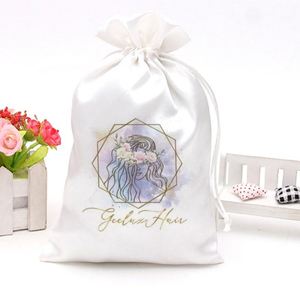 Bolsas de Regalo Personalizadas de Satén y Seda para Pelucas, Bolsa de Almacenamiento con Cordón para Viajes, Embalaje Textil para Accesorios para el Cabello - Product Image 6