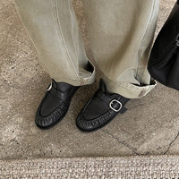 Mocassins pour femmes en cuir de vache souple, style classique 2026, avec boucle, style coréen, chaussures d'école, en stock