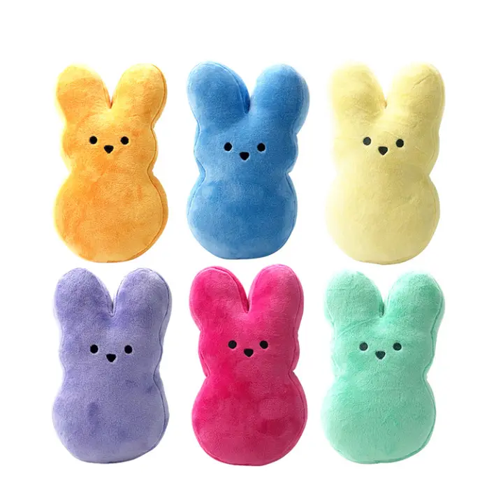 Custom Easter Bunny Peep Plush Toys Cute Rabbit Simulation Stuffed Animal Doll Plushy