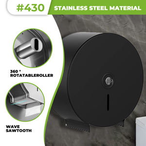 เครื่องจ่ายกระดาษเช็ดมือแบบม้วนใหญ่ติดผนัง FANDA รุ่นโมเดิร์น ผลิตจากเหล็ก เป็นมิตรกับสิ่งแวดล้อม สำหรับห้องน้ำสาธารณะ - Product Image 3