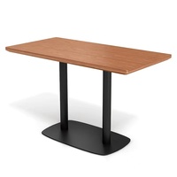 Meubles de café-restaurant commerciaux, table carrée en bois de style chinois pour restauration rapide, chaise de style nordique avec revêtement en cuir pour les cafés