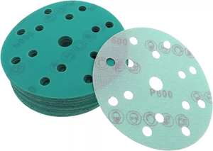 6inch Green Aluminum Oxide Abrasive Discs 15 Hole <strong>Hook</strong> <strong>Loop</strong> Sanding Disc 40-2000# OEM Cutting Wheels for Grinder - Product Image 2
