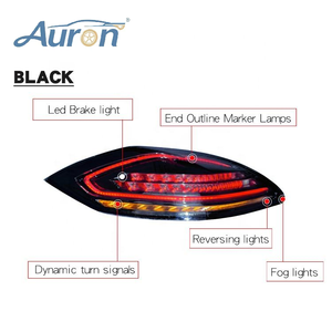 Luces Traseras LED AURON para Panamera 2009-2013 970.1, Actualización con Señal de Giro Dinámica y Luces de Freno, Ajuste Universal, Stock en EE. UU. - Product Image 3