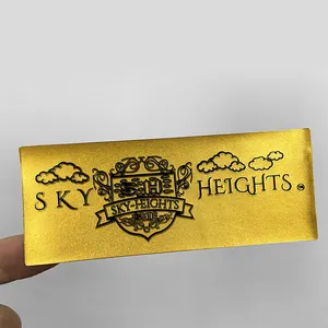 Papel de textura em relevo de papel de folha de ouro de luxo personalizado adesivo transparente para presente logotipo da marca rolos redondos adesivos