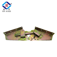 Charnière en fer durable C02 pour la conversion de canapé-lit 45 ° 80 ° finition noire en zinc fonctionnement lisse serrure multi-angle pour salon en métal