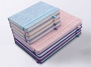 Carnet A5 personnalisé en tissu de lin avec logo, reliure cousue, pour bureau professionnel, impression personnalisée avec élastique et porte-stylo - Product Image 2