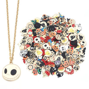 จี้ห้อยคอสไตล์พังก์น่ารักแบบด้านเดียวสำหรับฮาโลวีน  งาน DIY  ทำจากโลหะผสมสังกะสี  ใช้ตกแต่งเครื่องประดับ สร้อยข้อมือ พวงกุญแจ - Product Image 2