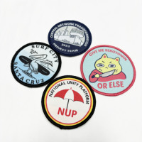 Personnalisé coudre sur machine vêtements broderie logo carré fer sur chapeau insignes patchs tissés à chaud