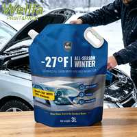 Pochettes souples personnalisées avec poignée et bec verseur pour liquide lave-glace 1L, 3L, 5L – Recharge Doypack pour vitres de voiture