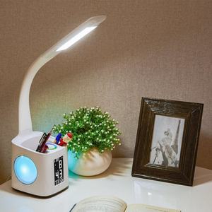 Lámpara de Escritorio LED Moderna para Estudiantes, con Portalápices, USB, Pantalla, Reloj Despertador, Calendario, Luz Nocturna para Lectura, Regulable para Niños - Product Image 2