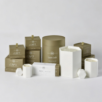 Boîte en carton rigide écologique avec logo personnalisé, finition mate, pour bougies chauffe-plat, emballage cadeau personnalisé pour bougies chauffe-plat
