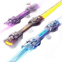 Детский телескопический световой меч с двумя головками и мигающими LED-лампами, крутая игрушка для косплея для мальчиков