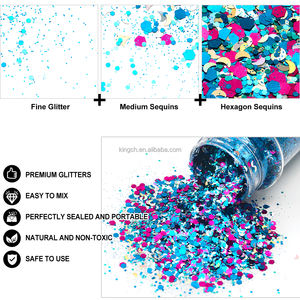 Entrepôts américains 24 bouteilles holographiques ongles paillettes formes mélangées irisées ongles paillettes flocons coeur manucure décorations ensembles - Product Image 4