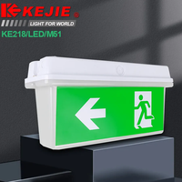 Panneau de sortie de secours LED 8W IP65 étanche en PC, boîtier de signalisation d'urgence LED, fabrication OEM ODM, panneau de sortie personnalisé pour escalier