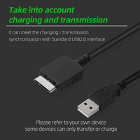 Kabel Data Pengisian Daya Walkman 1M untuk Sony MP3 MP4 Player NW-S703F S705F S706F NWZ-A828 A829 NWZ-A840 A815 A816 NWZ-S618F E436F
