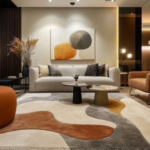 Thiết Kế Hiện Đại Biểu Tượng Tùy Chỉnh Siêu Chất Lượng Bền Khu Vực Thảm Thương Mại Cao End New Zealand Len Handmade Thảm Trang Trí Nội Thất - Product Image 5