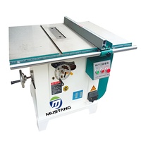 Scie à table circulaire horizontale Mustang MJ113TB 380V 3kW pour le travail du bois, diamètre de lame max. 405 mm, épaisseur 70 mm/95 mm