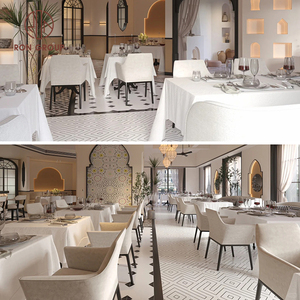 Ensemble de mobilier de mariage pour hôtel de luxe, chaises et tables en tissu blanc, canapé de salle à manger, ensemble de café pour restaurant, banquet - Product Image 2