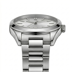 Jam Tangan Quartz Mewah Pria dengan Casing Stainless Steel, Ukiran Digital Custom, Tahan Air, Jam Tangan Olahraga untuk Wanita - Product Image 2